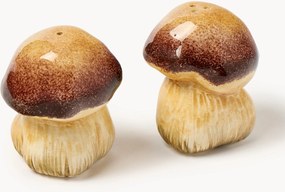 Set saliera e pepiera dipinte a mano Mushrooms, set da 2