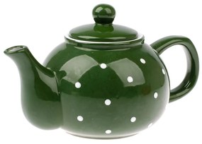 Teiera in ceramica verde Dots, 1 l - Dakls