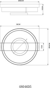 Globo 48046D5 - Plafoniera LED ZARA LED/18W/230V 3000K 33x36 cm