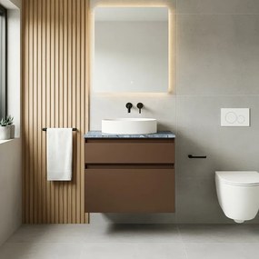 Top per lavabo  L 47 x H 1.2 x P 27 cm azure gres porcellanato C02