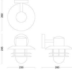 Philips - Applique da esterno INYMA 1xE27/25W/230V IP44