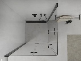 Mexen Lima Duo cabina doccia pieghevole 90 x 90 cm, trasparente, nera - 856-090-090-70-00-02