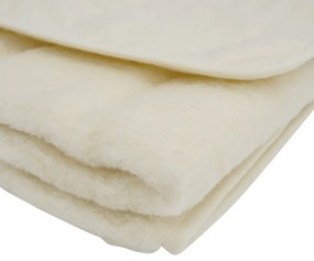 Coperta beige in lana merino, 130 x 170 cm - Native Natural