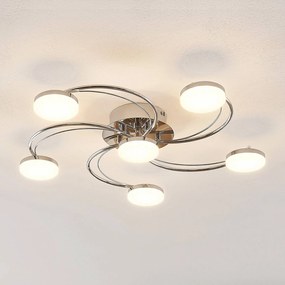 Plafoniera a LED Rouven Lindby, Cromo / Argento, Soggiorno / Sala da pranzo, Metallo, Moderno, Plafoniera LED