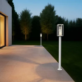 Paletto da Giardino Bianco 100cm, Base E27 - Serie PRISM Colore Bianco