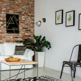 Rabalux 3147 - Faretto da parete FARFALLE 1xE14/25W/230V nero/faggio