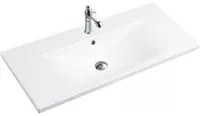 Lavabo consolle d'appoggio in ceramica bianco 101x46.5x18H PLAT840-100