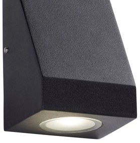 Applique Moderna Troy Alluminio Nero Vetro Led 3W 4000K