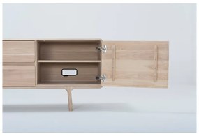 Cassettiera TV in legno massiccio di quercia Fawn - Gazzda