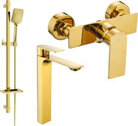 Mexen Alexa DQ62 set doccia, oro - 71214DQ62-50