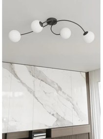 Lampadario a plafone VIBRA 4xE14/10W/230V nero/bianco