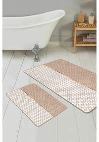 Tappeti da bagno beige in set da 2 100x60 cm - Minimalist Home World