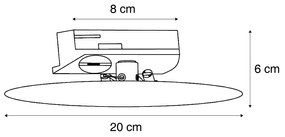 Lampada da soffitto moderna color canna di fucile per sistema di illuminazione a binario monofase a 2 luci - Iconic Pulley