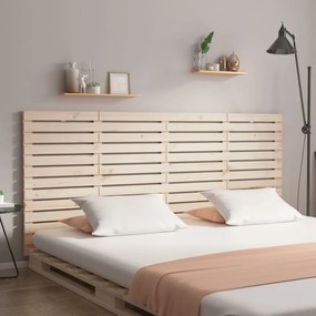 Testiera Da Parete 156x3x91,5 Cm İn Legno Massello Di Pino /