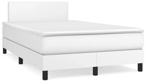 Giroletto Molle Con Materasso E Led Bianco 120x190cm Similpelle /