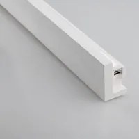 Profilo PROFY bianco in gesso verniciabile verniciabile con anima in alluminio e diffusori in pc per a signola emissione con angolo di 90