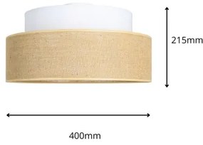 Plafoniera BOHO 1xE27/60W/230V diametro 40 cm bianco/beige