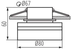 Kanlux 29237 - Lampada da incasso GOVIK GU10/10W nero