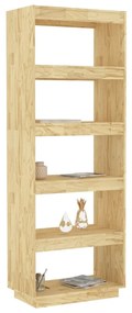 Libreria/divisorio 60x35x167 cm in legno massello di pino