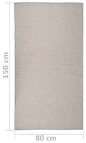 Tappeto da Esterni a Tessitura Piatta 80x150 cm Tortora