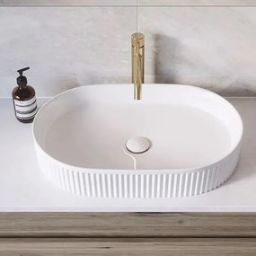 REA-U6526 - Lavabo da appoggio VANDA 34x60 cm ceramica/bianco lucido