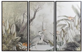 Set di 3 quadri DKD Home Decor Tropicale (180 x 4 x 120 cm)