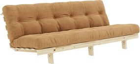 Divano letto in velluto a coste senape 190 cm Lean - Karup Design