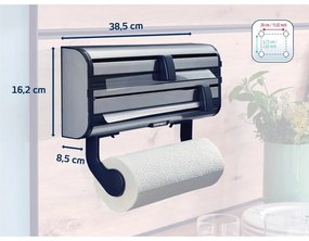 Porta pellicola e alluminio da parete da parete argentato in metallo Parat Royal – LEIFHEIT