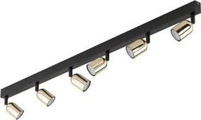 Faretto LED TOP 6xGU10/10W/230V nero/oro