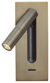 Lampada da parete moderna bronzo scuro con LED - Plaza