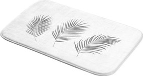 Tappetino per il bagno bianco e argentato 45x75 cm Orbella – douceur d'intérieur