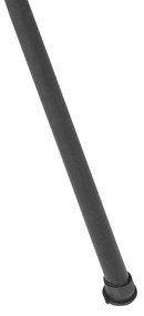 Lampada da terra a treppiede orientale in bambù con nero - Evalin