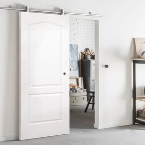 Porta scorrevole Empire in mdf bianco, L 93 x H 212 cm, con binario Ermes Reversibile