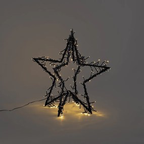 Stella di Natale nera con LED IP44 - Brilli