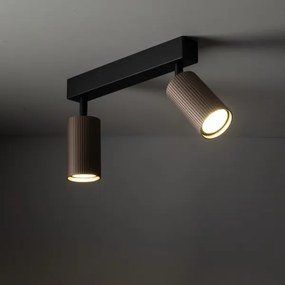 Faretto TUNE 2xGU10/10W/230V nero/marrone