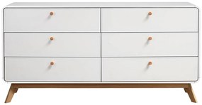 Cassettiera bassa bianca 150x74 cm Caitlin - Støraa