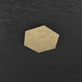 Plafoniera Industrial-Minimal Decorativa Hexagon Metallo Foglia Oro