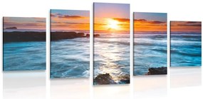 Quadri 5 pezzi – Sole sul mare