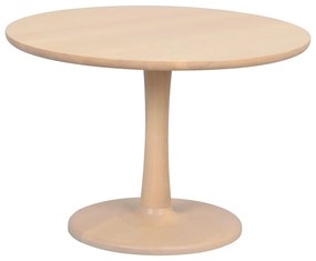 Tavolino rotondo in rovere decorato in colore naturale 60x60 cm Hobart - Rowico