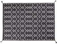 Tappeto moderno Toronto, stile kilim, 100% cotone, grigio, 180x120cm