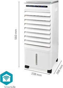Nedis COOL116CWTW - Condizionatore 65W/230V Wi-Fi Tuya bianco + telecomando