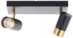 Brilliant - Faretto LED COVELO 2xGU10/5W/230V nero/oro