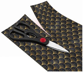 Carta da parati decorativa per mobili in nero e oro Youlika - Ambiance