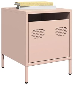Comodini 2 Pz Rosa 35x39x43,5 Cm İn Acciaio /