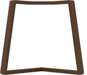 Gamba per mobili STEELMI Angolo in acciaio marrone lucido L 78 x P 78 x H 70 cm