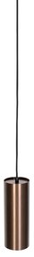 Lampada a sospensione di design bronzo scuro con adattatore per binario monofase - Iconic Tubo