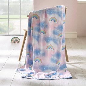 Coperta per bambini blu e rosa in micropile 130x170 cm Candy Unicorn – Catherine Lansfield