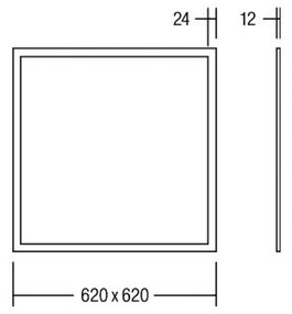 BRUMBERG Pannello LED Ailis 62x62cm microprisma 3000K