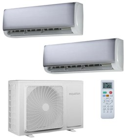 Condizionatore a muro multisplit inverter EQUATION 9K + 12K 17000 BTU classe raffreddamento A++, classe di riscaldamento A+, bianco