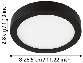 Plafoniera LED nera FUEVA 5 – EGLO